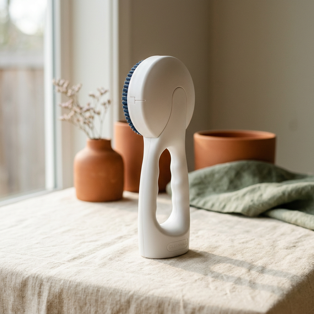 Rouleau anti-poils réutilisable PattePropre sur lin crème