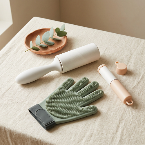 Kit Anti-Poils PattePropre — rouleau, gant et mini-rouleau